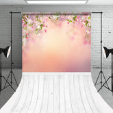 Aperturee - Pink Spring Flowers Sweep Backdrop For Photography