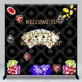 Aperturee - Poker Carnival Welcome Custom 30th Birthday Backdrop
