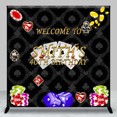 Aperturee - Poker Carnival Welcome Custom 30th Birthday Backdrop