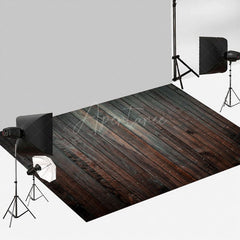 Aperturee - Vignetting Timber Board Wood Photo Rubber Floor Mat