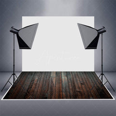 Aperturee - Vignetting Timber Board Wood Photo Rubber Floor Mat