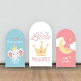 Aperturee - Princess Crown Elephant Moon Cloud Arch Backdrop Kit