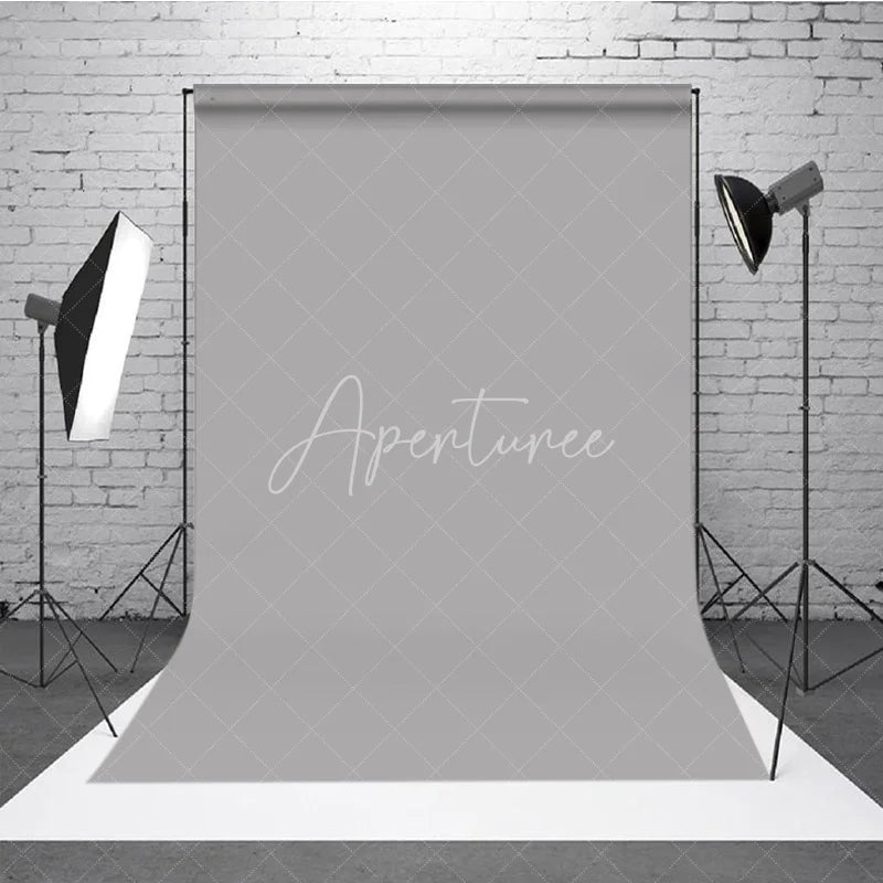 Aperturee - Professional Solid Grey Portrait Backdrop For Studio
