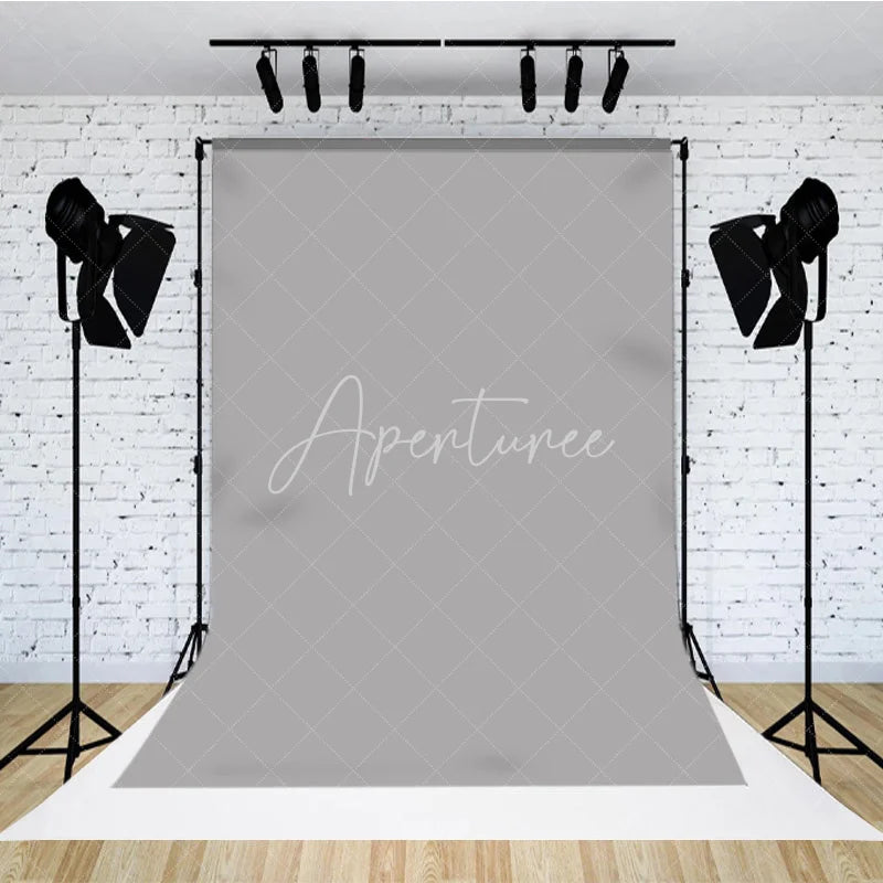 Aperturee - Professional Solid Grey Portrait Backdrop For Studio