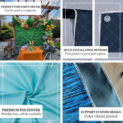 Aperturee - Prom Blue Silver Custom Photo Graduation Backdrop