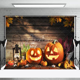 Aperturee - Pumpkin Wooden Board Kerosene Lamp Autumn Backdrop