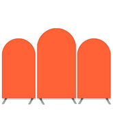 Aperturee Pure Color Theme Orange Birthday Party Arch Backdrop Kit