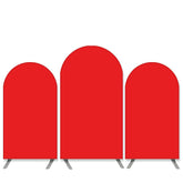 Aperturee Pure Color Theme Red Happy Birthday Arch Backdrop Kit