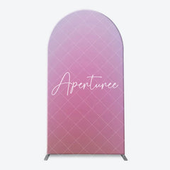 Aperturee - Pure Pink Dim Light Hazy Arch Photography Backdrop