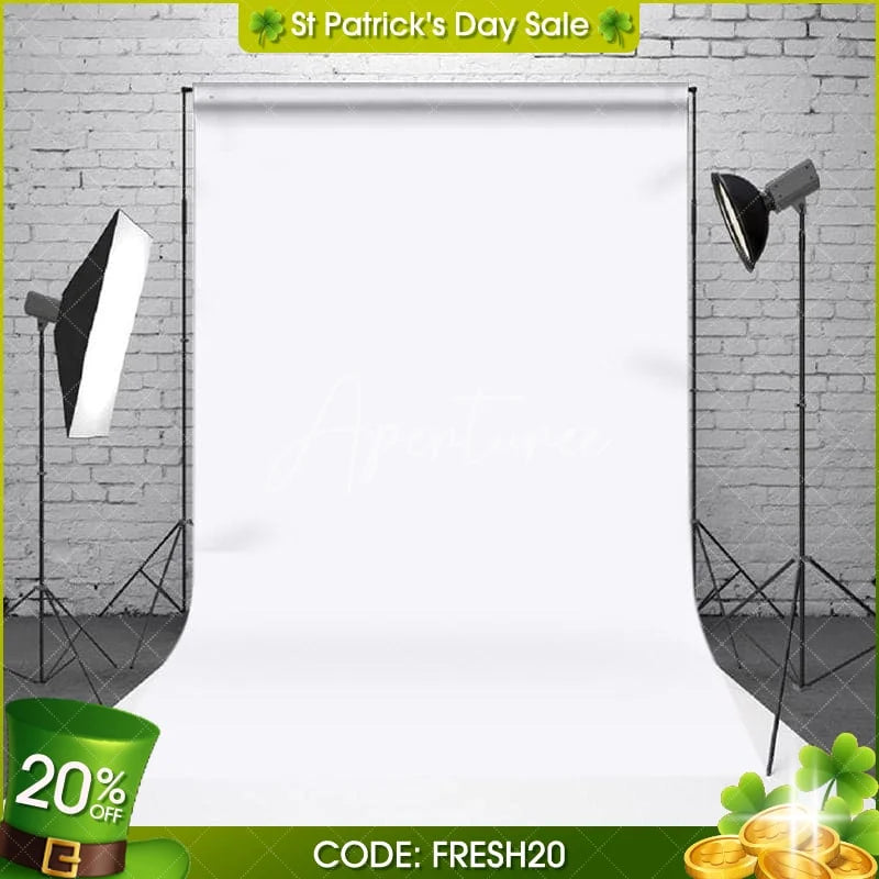 Aperturee - Pure White Solid Color Portrait Photo Booth Backdrop