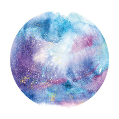 Aperturee - Purple And Blue Round Abstract Birthday Backdrop