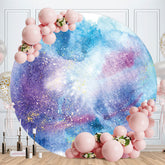 Aperturee - Purple And Blue Round Abstract Birthday Backdrop