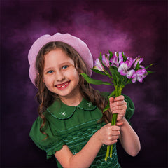 Aperturee - Purple Foggy Painting Texture Photography Backdrop