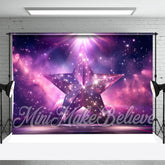 Aperturee - Purple Galaxy Glitter Star Stage Photoshoot Backdrop