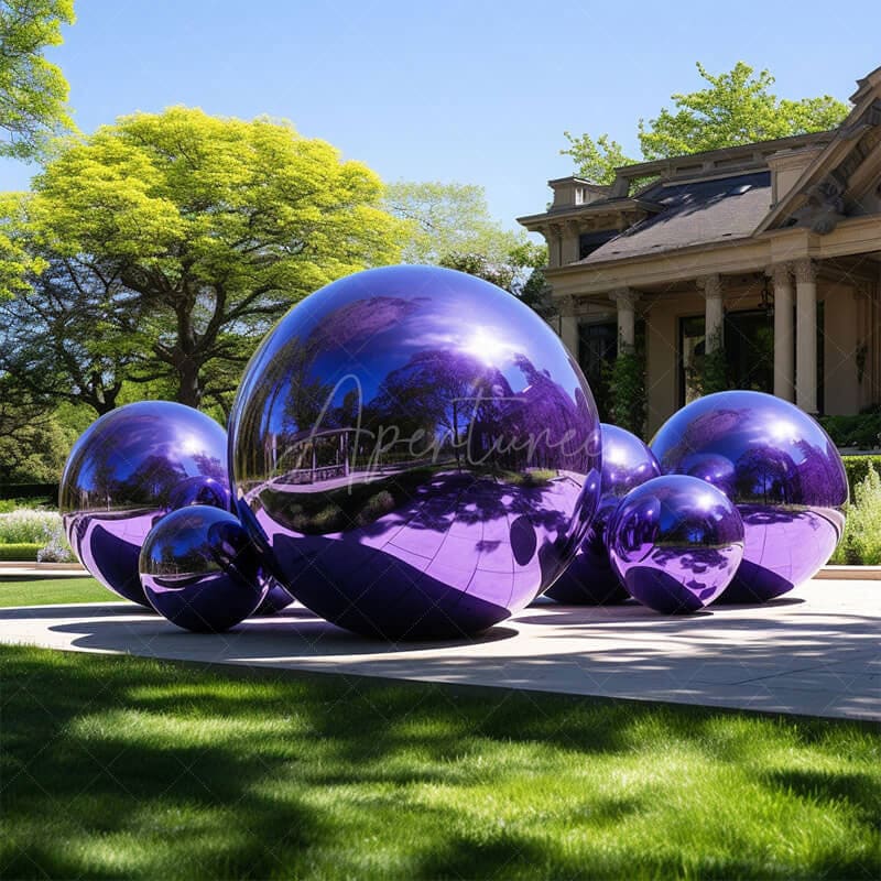 Aperturee - Purple Giant Inflatable Mirror Balloon Party Decor