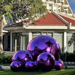 Aperturee - Purple Giant Inflatable Mirror Balloon Party Decor