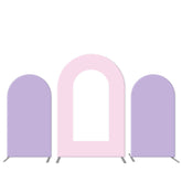 Aperturee Purple Pink Theme Open Arch Backdrop Kit For Party