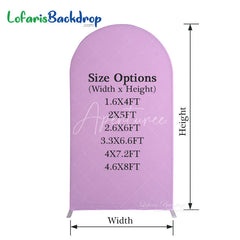 Aperturee Purple Spandex Fit Round Top Backdrop Wedding Arch Cover