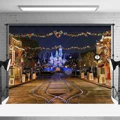 Aperturee - Quiet Castle Town Street Night New Year Backdrop