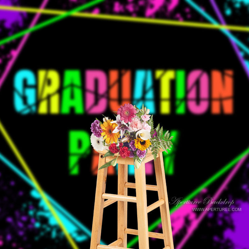 Aperturee - Rainbow Graffiti Splash Paint Grad Photography Backdrop