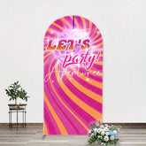Aperturee - Rainbow Stripe Shine Disco Ball Arch Party Backdrop