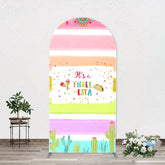 Aperturee - Rainbow Stripe Three Esta Arch Birthday Backdrop