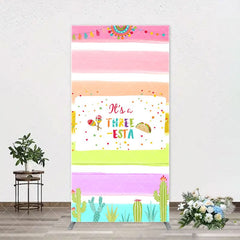Aperturee - Rainbow Stripe Three Esta Arch Birthday Backdrop