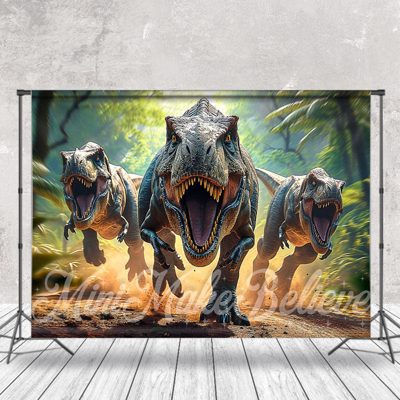 Aperturee - Rainforest Wonderland with Dinosaur Photo Backdrop