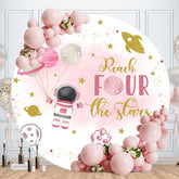Aperturee - Reach Four The Stars Round 4th Birthday Backdrop