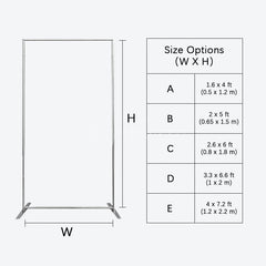 Aperturee - Aperturee Silver Rectangle Wall Panel Backdrop Party Decor