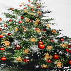Aperturee - Red Bauble Christmas Tree Sparkle Deco Wall Tapestry