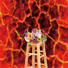 Aperturee - Red Black Lava Abstract Textured Backdrop For Photo