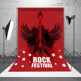 Aperturee - Red Black Stars Wing Rock Festival Party Backdrop
