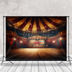 Aperturee - Red Circus Stage Interior Photography Backdrop