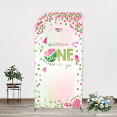 Aperturee - Red Green Dots Watermelon 1st Birthday Arch Backdrop