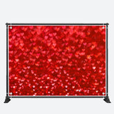 Aperturee - Red Heart Pattern Bokeh Valentines Day Backdrop