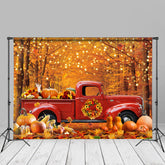 Aperturee - Red Maple Forest Bumper Crop Truck Autumn Backdrop