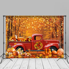 Aperturee - Red Maple Forest Bumper Crop Truck Autumn Backdrop
