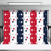 Aperturee - Red Navy Blue White Stars Stripe Usa Flag Backdrop
