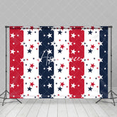 Aperturee - Red Navy Blue White Stars Stripe Usa Flag Backdrop