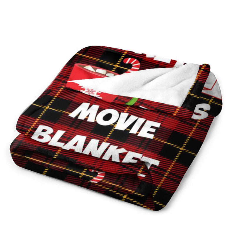 Aperturee - Red Scottish Plaid Drink Custom Name Christmas Blanket