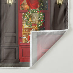 Aperturee - Red Shop Sweet Ginger Bauble Christmas Backdrop