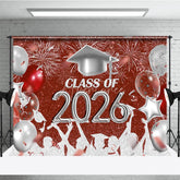 Aperturee - Red Silver Balloon Class Of 2026 Photoshoot Backdrop