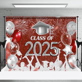 Aperturee - Red Silver Balloon Class Of 2025 Photoshoot Backdrop
