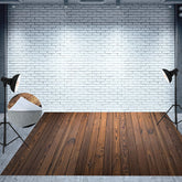 Aperturee - Reddish Brown Color Wood Photoshoot Floor Backdrop