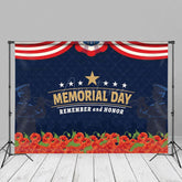 Aperturee - Remember And Honor Floral Solemn Memorial Day Backdrop