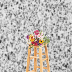 Aperturee - Retro Black White Terrazzo Abstract Textured Backdrop