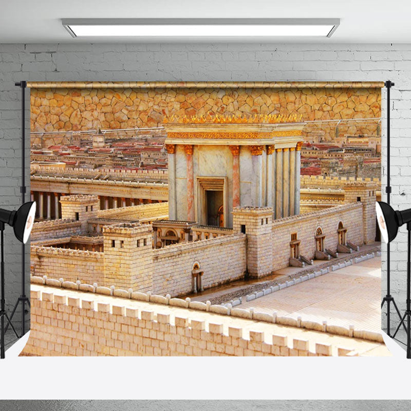 Aperturee - Retro Brick Wall Architecture Photograph Backdrop