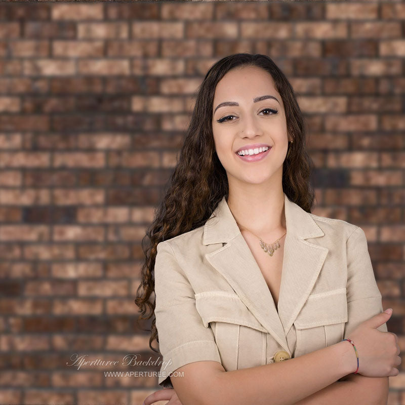 Aperturee - Retro Brick Wall Photo Background Studio Photo Props