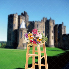 Aperturee - Retro Church Outdoor Greenery Architectural Backdrop